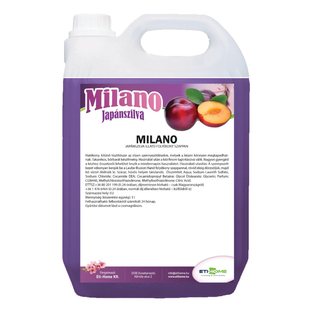 Milano japánszilva illatú folyékony szappan 5L