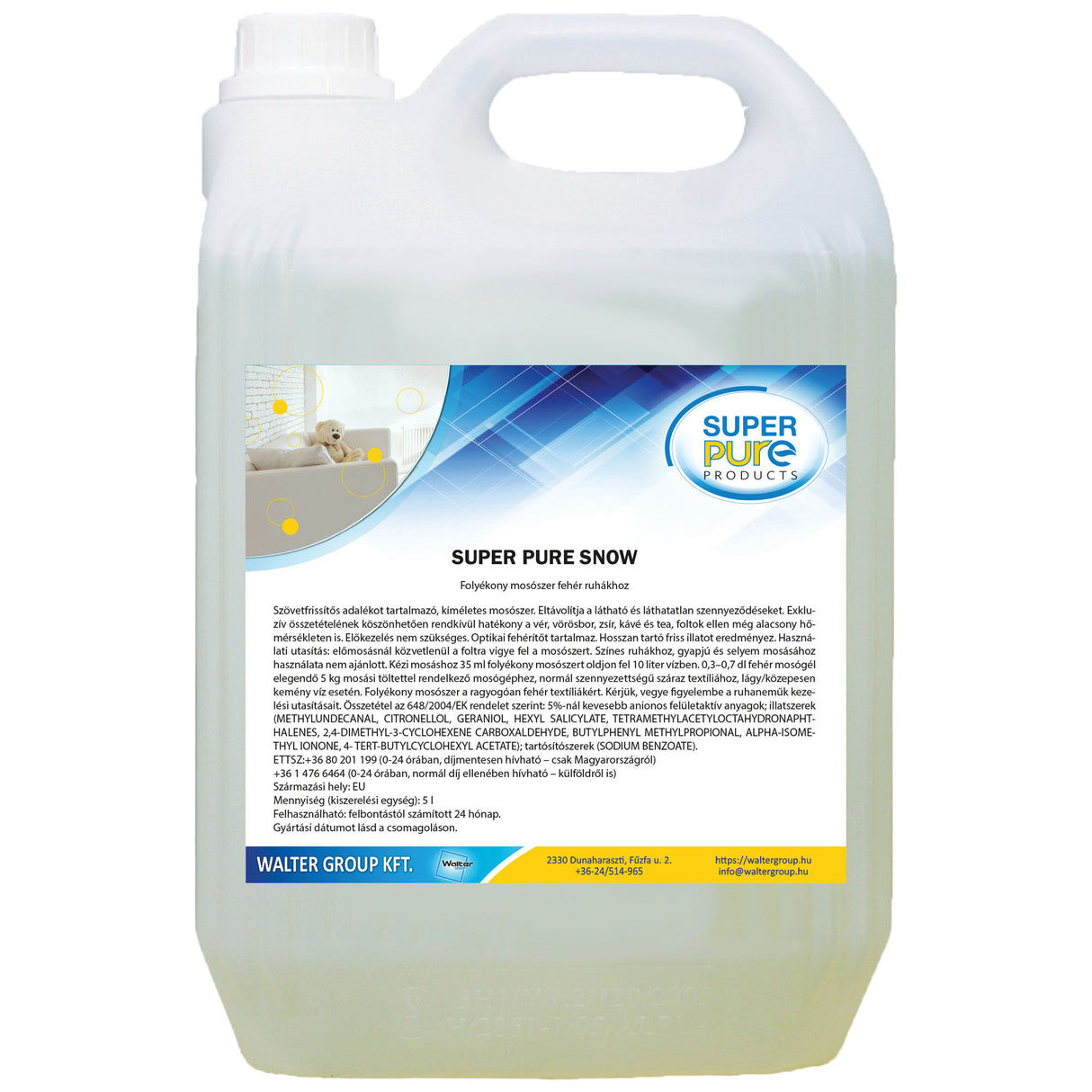 5L Magas minőségű mosógél- Super Pure