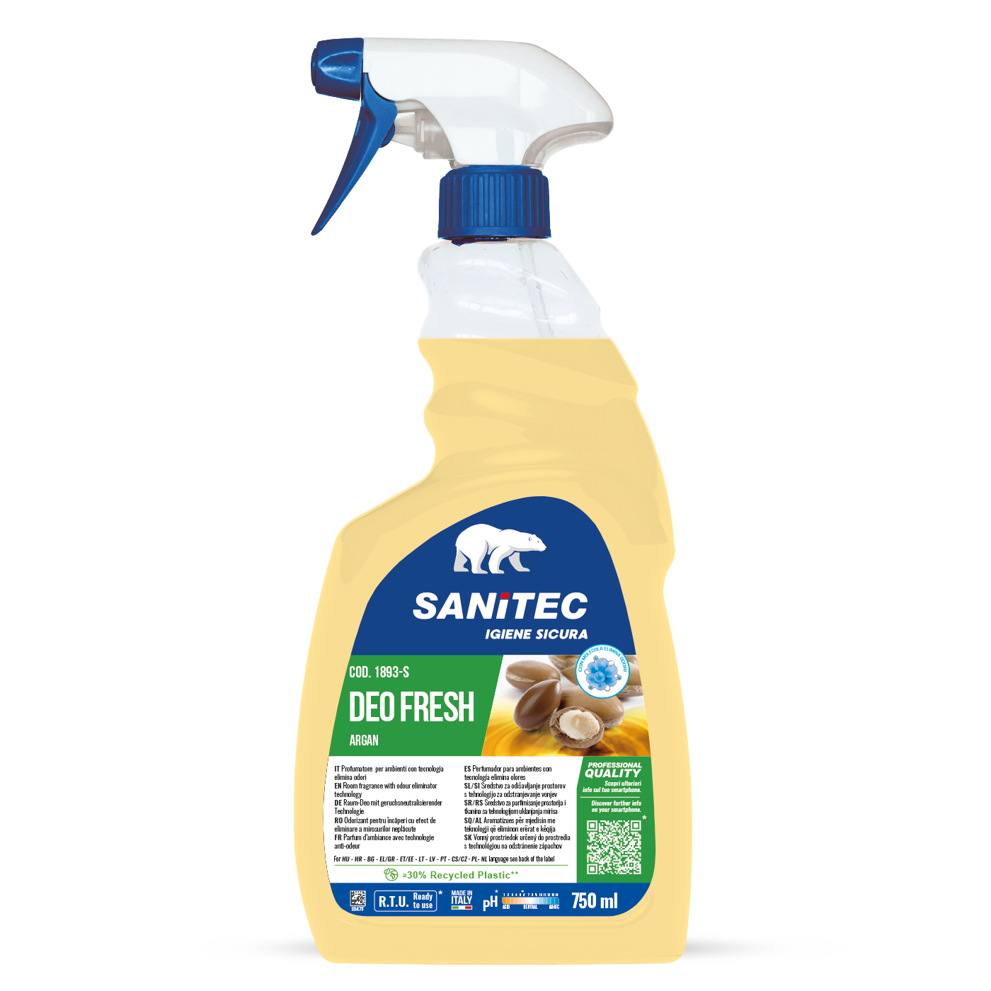 Textil és légfrissítő argánolaj illattal 750 ml - Sanitec Deo Fresh Argan 1893-S
