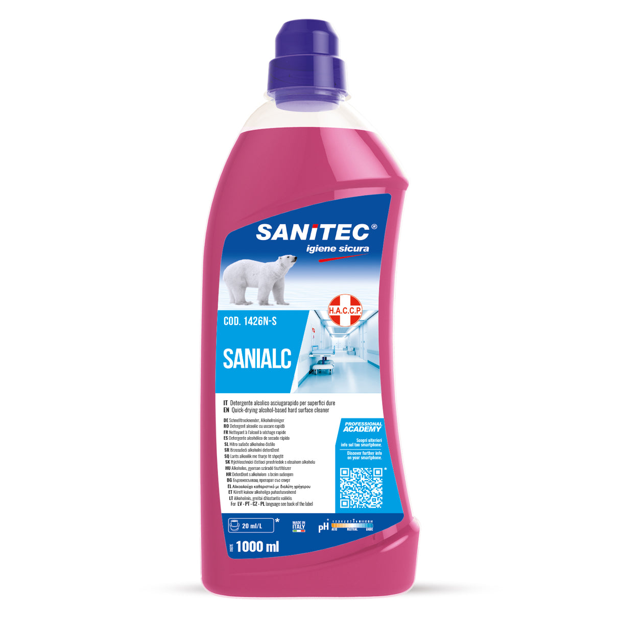 Sanitec Sanialc 1426N-S - Alkoholos, gyorsan száradó tisztítószer