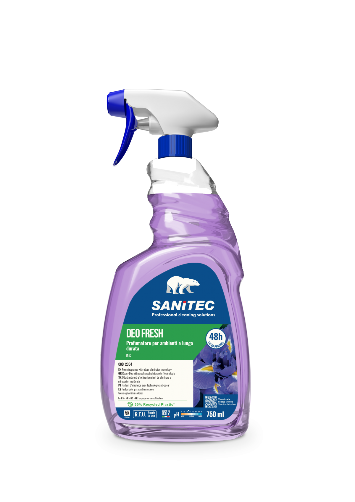 Textil és légfrissítő írisz illattal 750 ml - Sanitec Deo Fresh Iris 2304