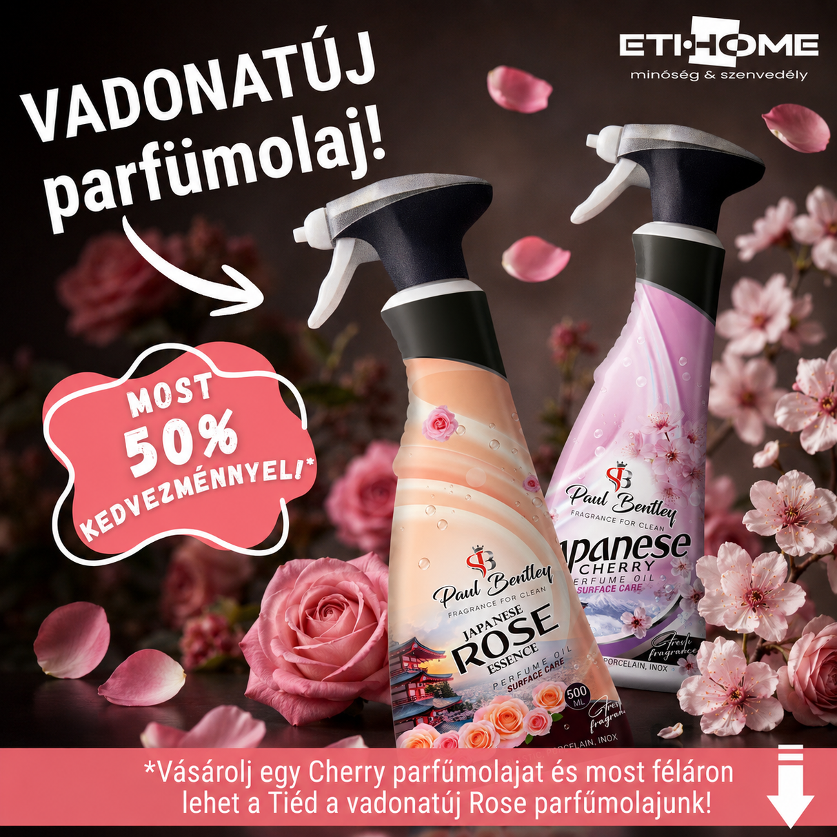 Cseresznye + Rózsa parfümolaj bevezető akció