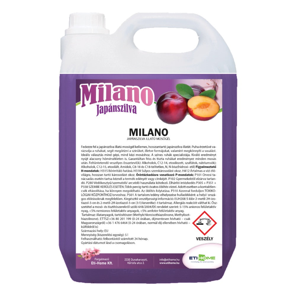 Milano japánszilva illatú mosógél 5L