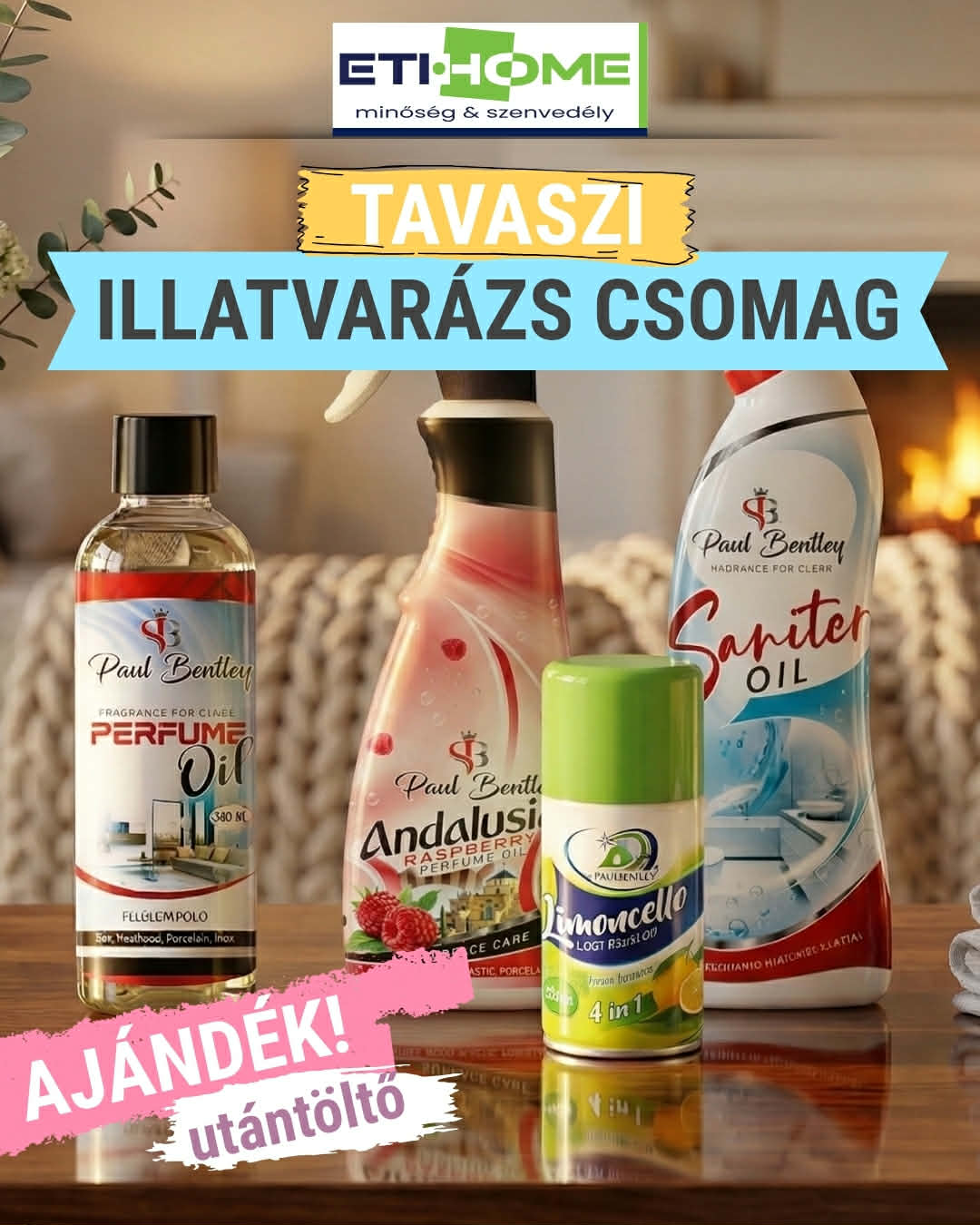 Tavaszi Illat varázs csomag + ajándék 0.5L parfümolaj utántöltő