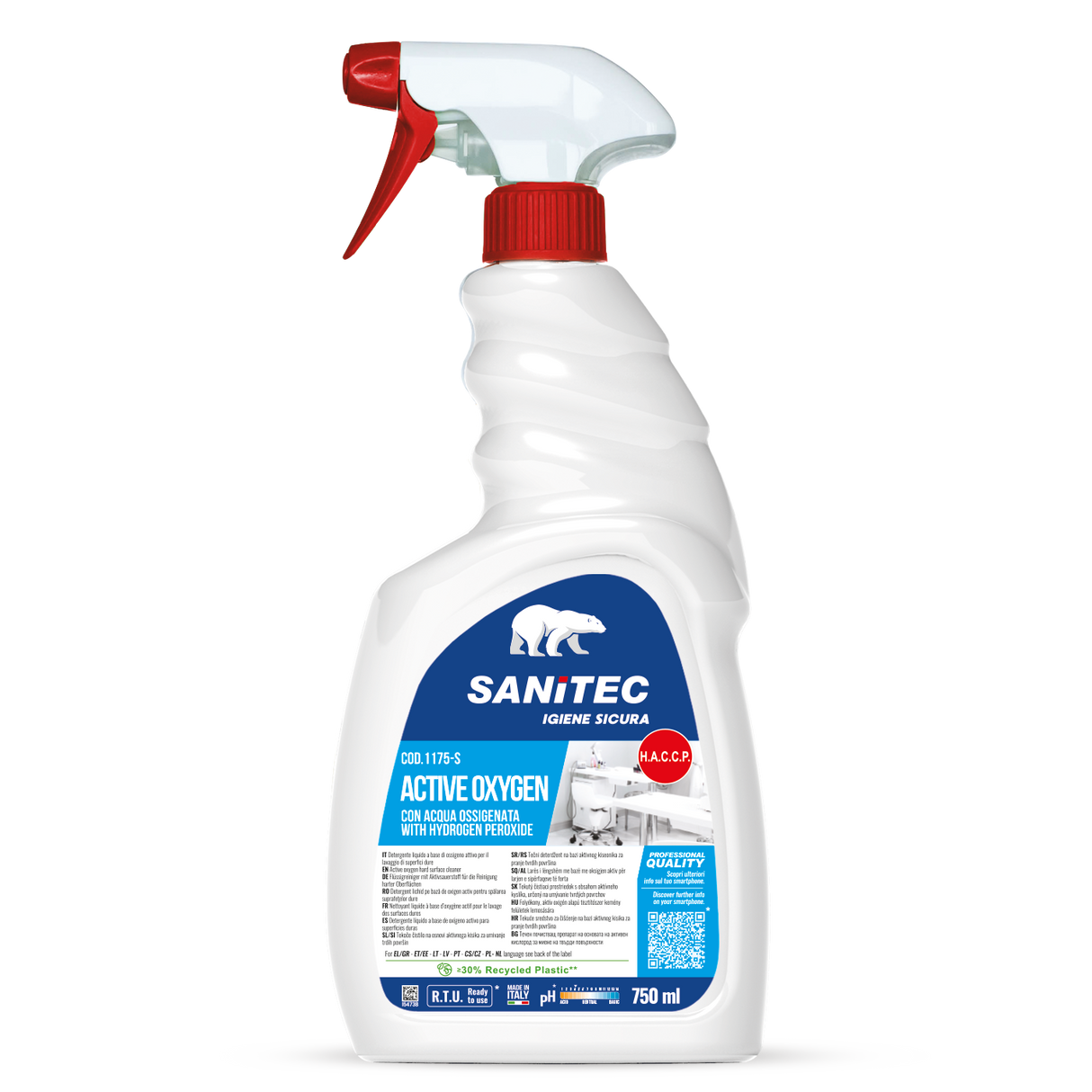 Aktív oxigén alapú tisztítószer 750 ml - Sanitec Active Oxygen 1175-S