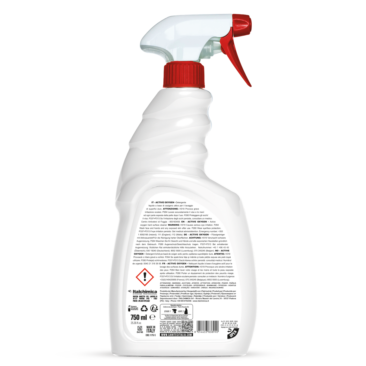 Aktív oxigén alapú tisztítószer 750 ml - Sanitec Active Oxygen 1175-S