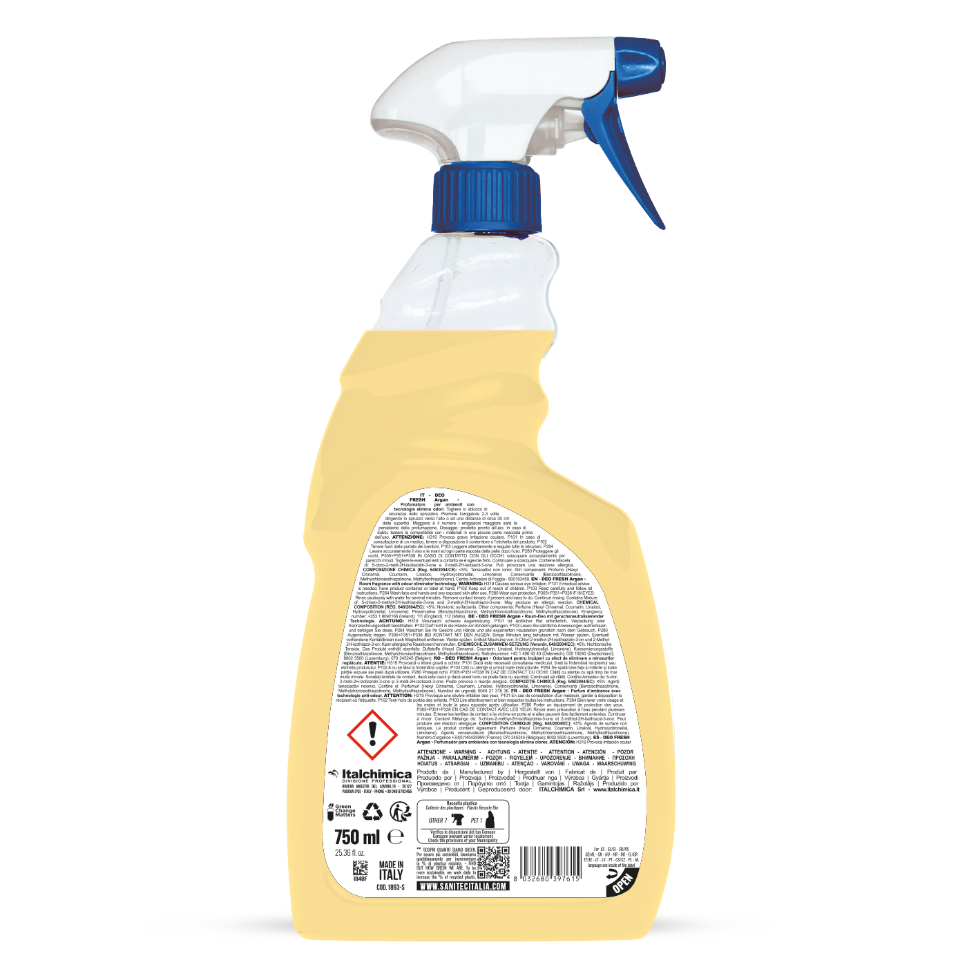 Légfrissítő argánolaj illattal 750 ml - Sanitec Deo Fresh Argan 1893-S