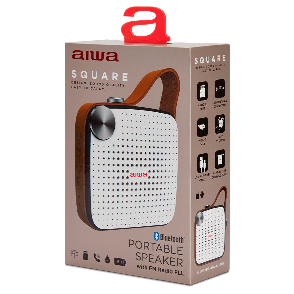 Aiwa BS-100BK Hordozható Bluetooth hangszóró krém/fekete színben