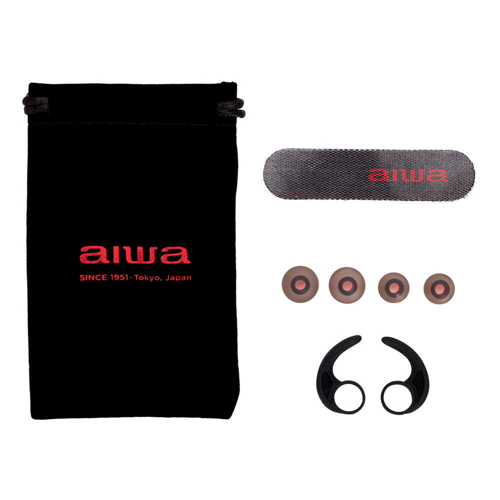 Aiwa ESTBT-400BK Bluetooth fülhallgató, fekete színben