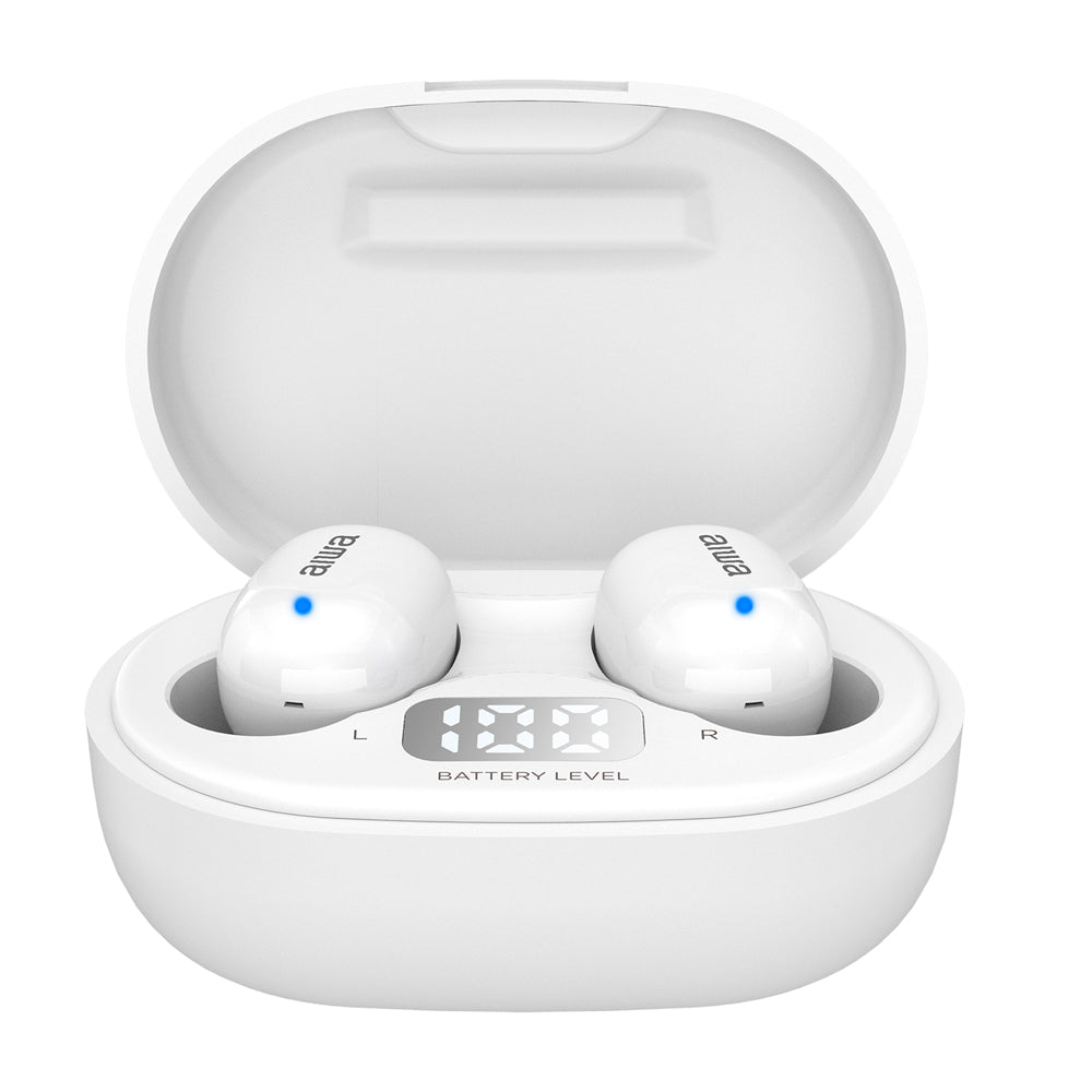 Aiwa EBTW-150WT TWS, vezetéknélküli, Bluetooth fülhallgató 15 órás zenehallgatással