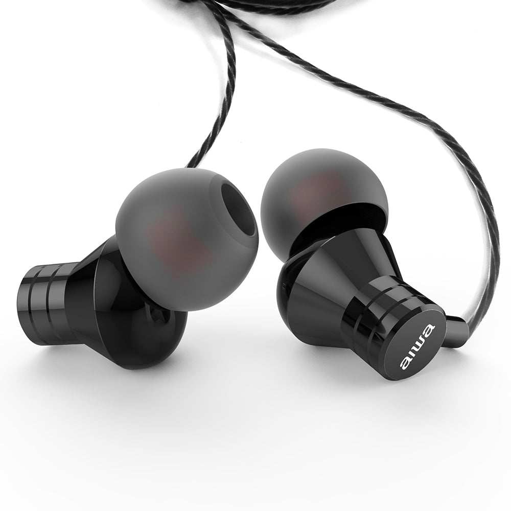 Aiwa ESTM-50BK Fülhallgató mikrofonnal, fekete színben