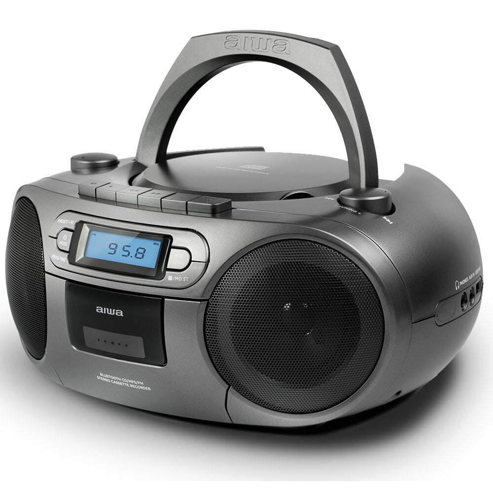 Aiwa BBTC-550MG hordozható audio készülék, ezüstszürke színben