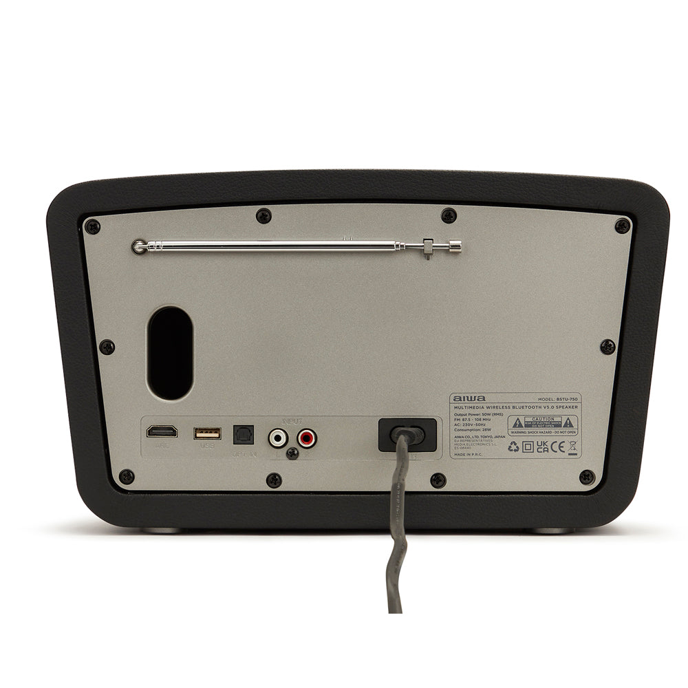 Aiwa BSTU-750BK  Vintage multimédia - otthoni hangszóró FM rádióval HDMI-vel és BT kapcsolattal